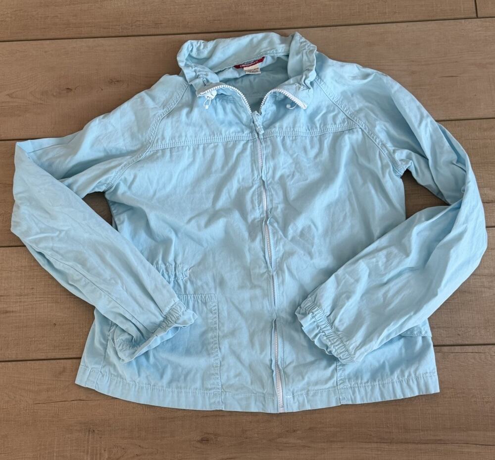Unionbay Women's XL Light Blue Full Zip Cotton Jacket Y2K Vintage Style